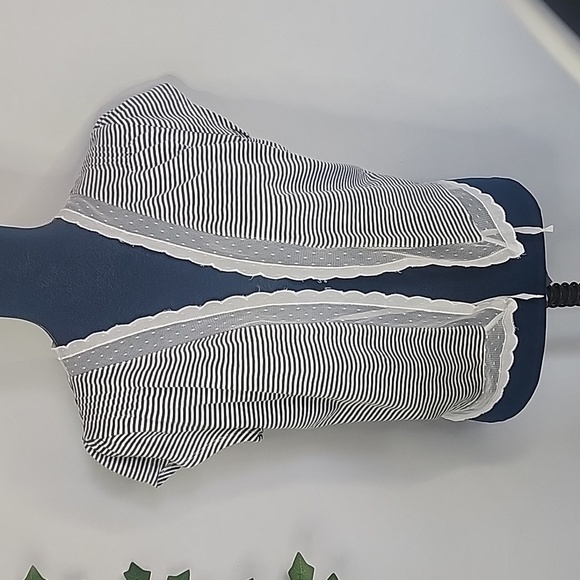 GAP Short Sleeve Knit Striped Cardigan - Picture 1 of 9